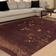 Rugsville Opera Silk & Wool Brown Rug 10086