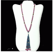 RUBY SAPPHIRE BEADS NECKLASE