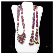 RUBY FACETED BEADS LARIATS