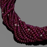 RUBY SAPPHIRE BEADS NECKLAS