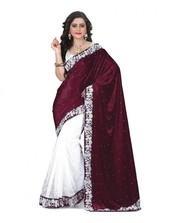 20% Discount on Velvet Brocade Saree