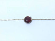 14K Yellow Gold Bracelet of Garnet For Women