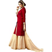 Viva N Diva Red Colored  Banarasi Silk Suit