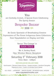 vijayalakshmi silks & Sarees Bespoke Bazaar 2018,  Rain Tree