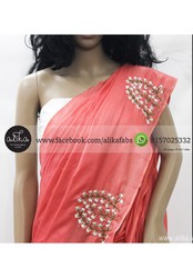 Peach Baptism Saree