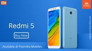 Redmi's New Launch MI 5 available @ Poorvika Mobiles