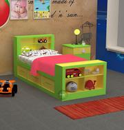 Bassinet Yellow Green Single Bed for Kids