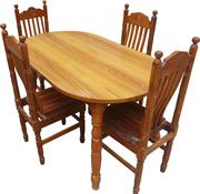 D4Four Chair Teak wood Dining TAble 