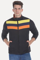 Striped Poly Padded Cire Jacket