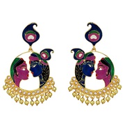 Buy Kundan Meenakari Earrings Online from MK Jewellers