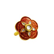 Buy Fashion Kundan Meenakari Finger Rings for Women Online