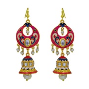 Buy Kundan Meenakari Earrings Jhumka Bali Online from MK Jewellers