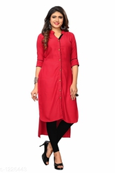 Attractive Solid Rayon Kurtis