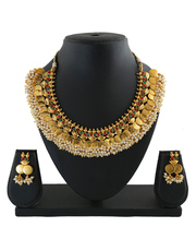 Exclusive collection of Laxmi haar and coin necklace at best price.