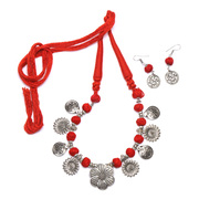 Buy Handcrafted Red Tassel Statement Jewellery Online