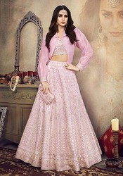 Light Pink Heavy Embroidered Lehenga