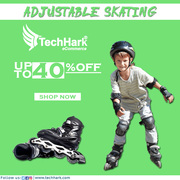 Techhark Quality PU-Alloy wheels Adjustable Skating | Skate Shoes