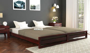 Look at the elegant queen bed designs online at Wooden Street