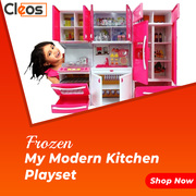 Cleos Kids Kitchen Play Set with Light & Sound Cooking Kitchen Set