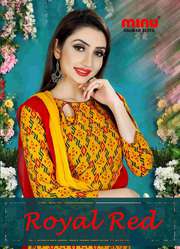 Manufacturer and wholesaler of Cotton Royal Red designer salwar suit