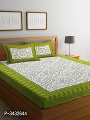 King size cotton bedsheet with 2 pillow cover