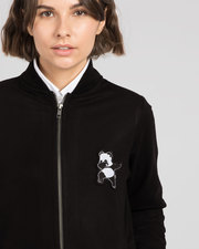 Buy Dab Panda Badge Bomber Jacket For Women Online