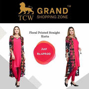 Grand Shopping Zone Women Floral Printed Straight Kurta