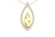 Shiva Third Eye Pendant In Gold With Diamonds