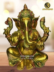 Beautiful Brass Ganpati Murti Online