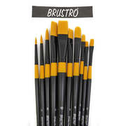 BRUSTRO Artists' Gold Taklon Brushes | Pack of 10