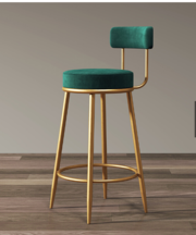 Golden Metal Finish Bar Stool