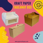 Buy Kraft Paper Takeaway Box with Handle for Restaurants