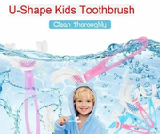 kids toothbrush with u shaped toothbrush