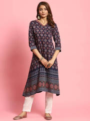 Printed A Line Kurtis For Women At SHREE