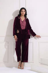 Elevate Your Style with Wine Indo-Western Sets Online