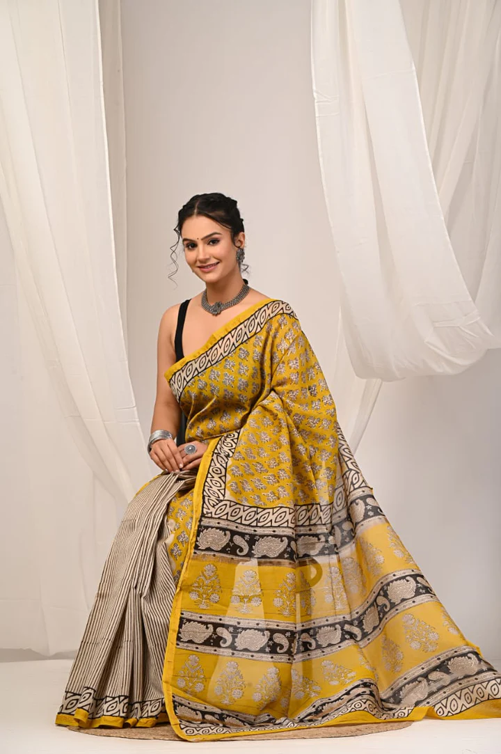 Floral Print Organza Sarees—They bloom with every step.