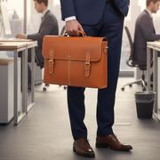  Genuine leather Office Bags by Omax