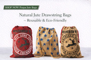 Natural Jute Drawstring Bags – Reusable & Eco-Friendly