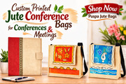 Custom Printed Jute Conference Bags for Conferences & Meetings