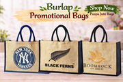 Durable & Reusable Burlap Promotional Bags