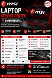 MSI Laptop Service Center Bommanahalli | MSI Laptop Repair & Gaming La