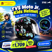 TVS Moto Jr Helmet for Young Riders  Kids Motorcycle Helmet